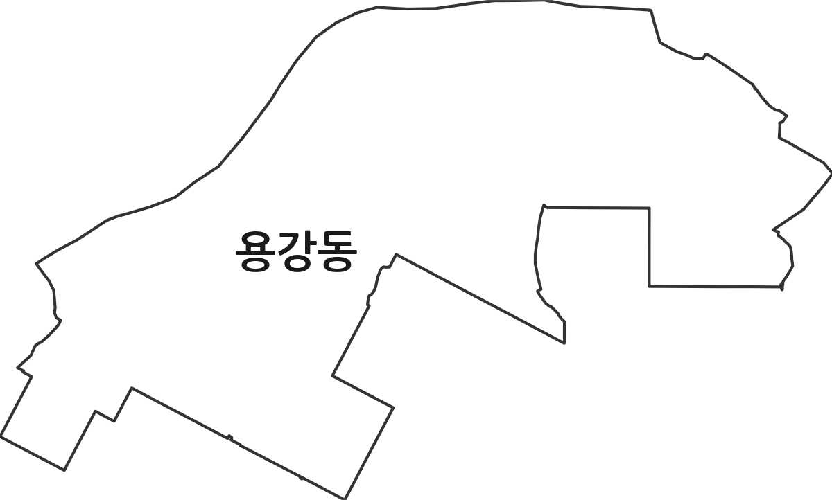 광주광역시 북구 용강동 법정동 행정구역 경계 지도