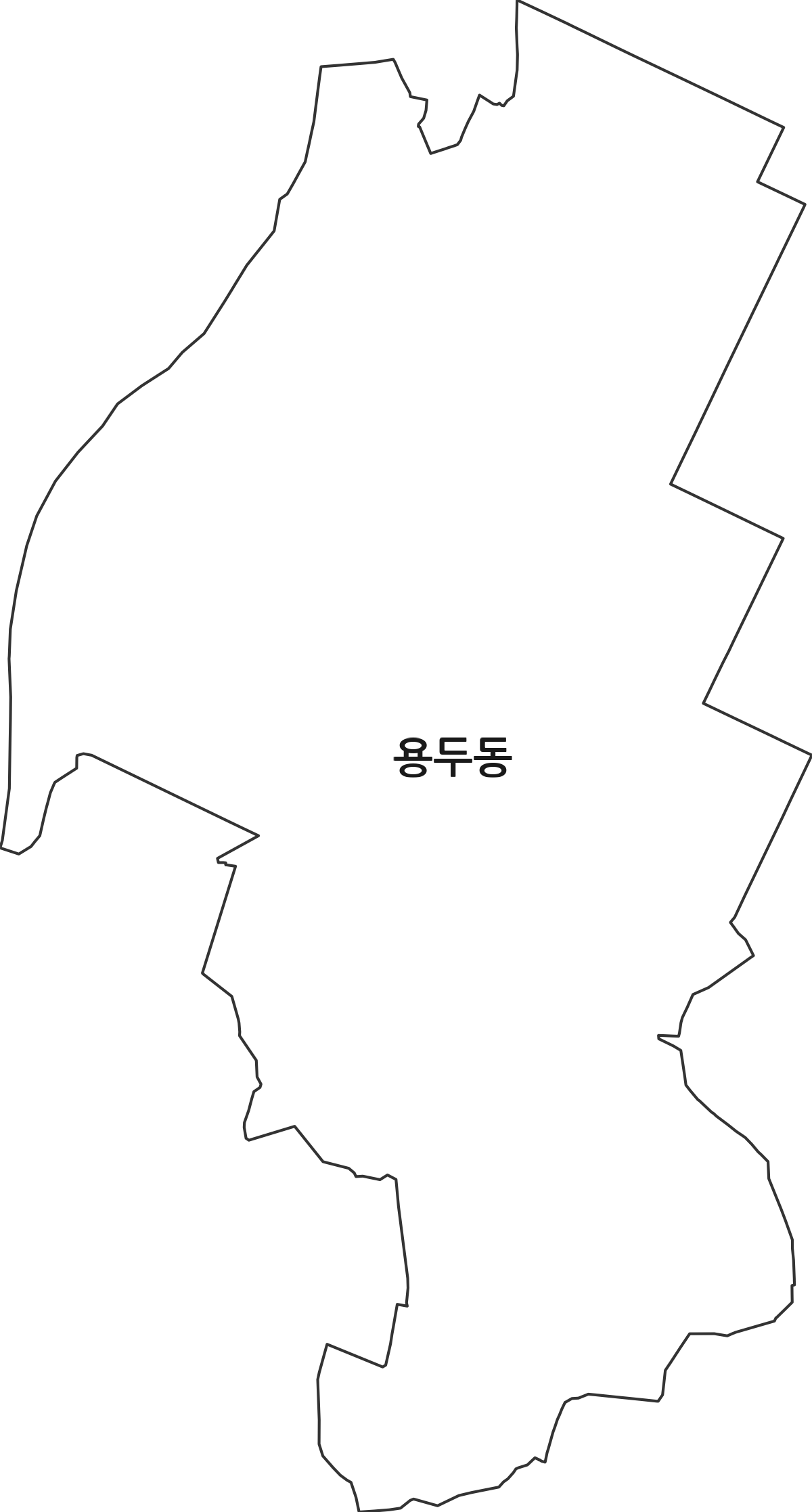 광주광역시 북구 용두동 법정동 행정구역 경계 지도