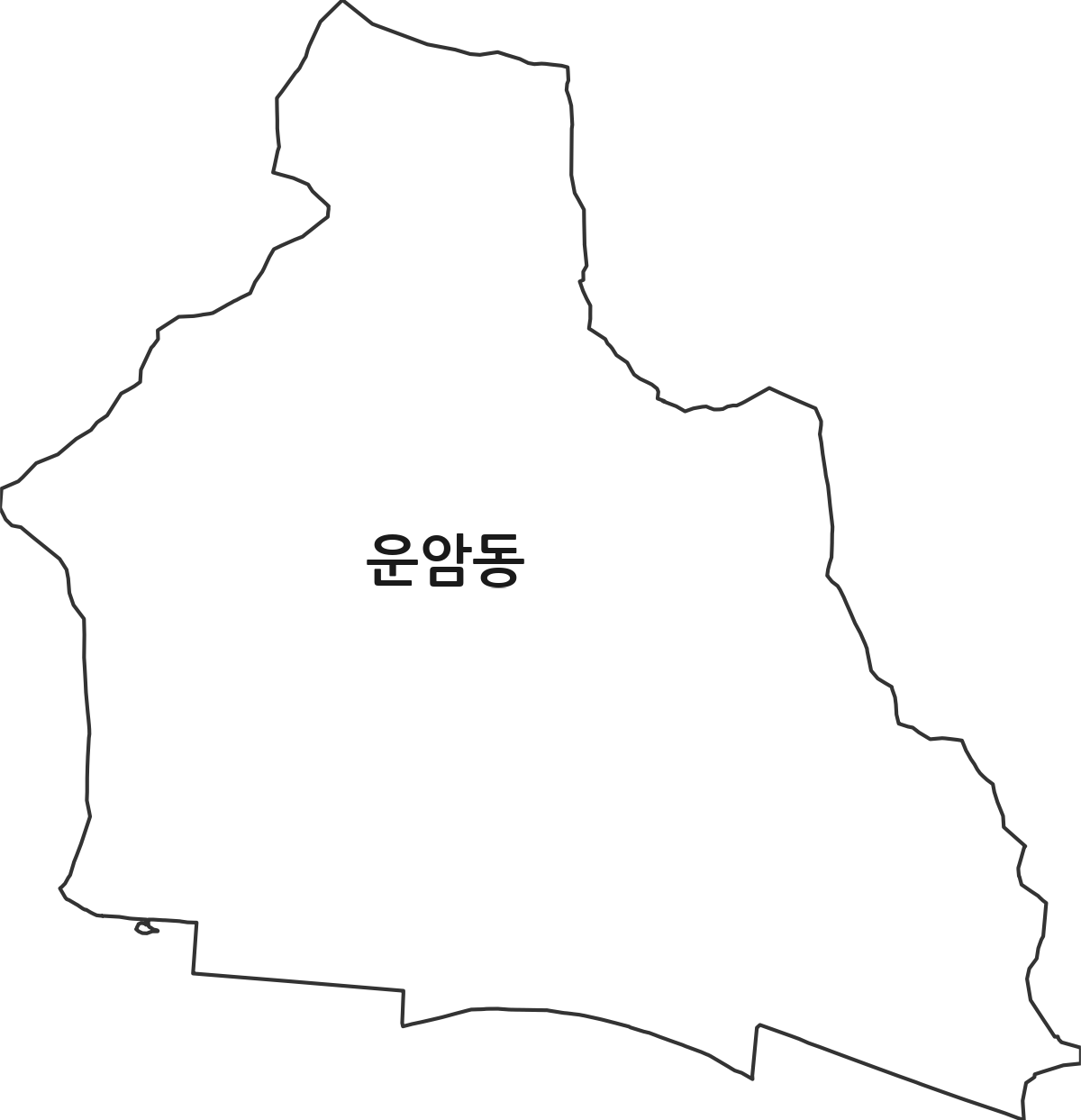 광주광역시 북구 운암동 법정동 행정구역 경계 지도
