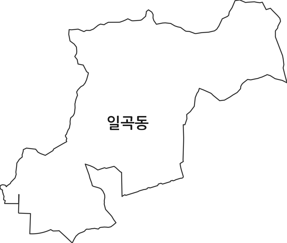 광주광역시 북구 일곡동 법정동 행정구역 경계 지도