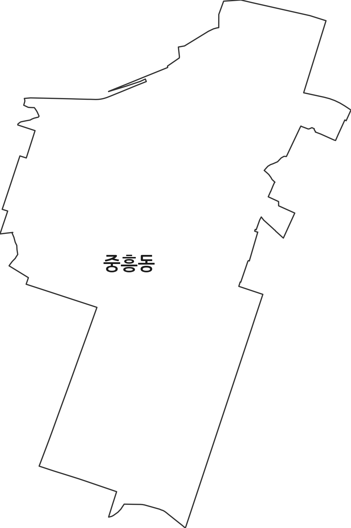 광주광역시 북구 중흥동 법정동 행정구역 경계 지도