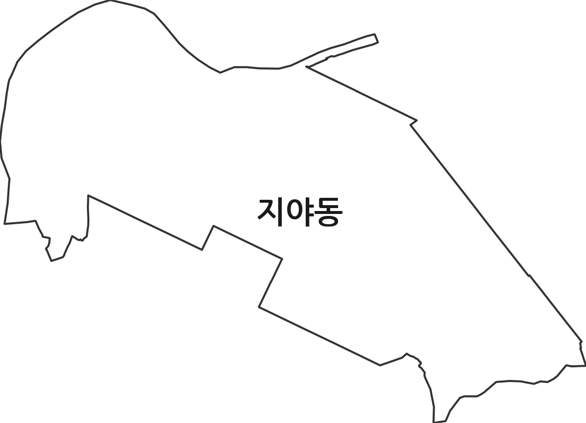 광주광역시 북구 지야동 법정동 행정구역 경계 지도