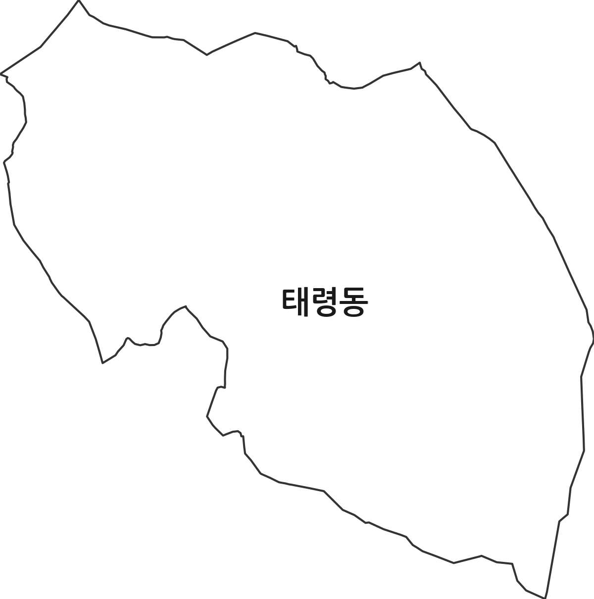 광주광역시 북구 태령동 법정동 행정구역 경계 지도