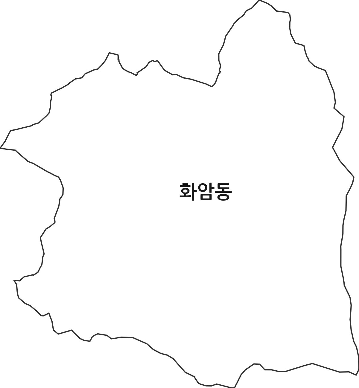 광주광역시 북구 화암동 법정동 행정구역 경계 지도