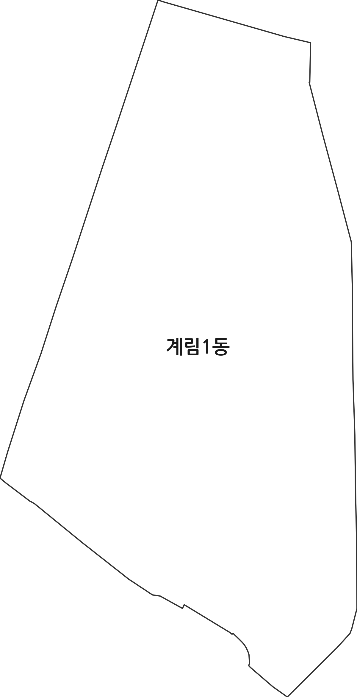광주광역시 동구 계림1동 행정동 행정구역 경계 지도