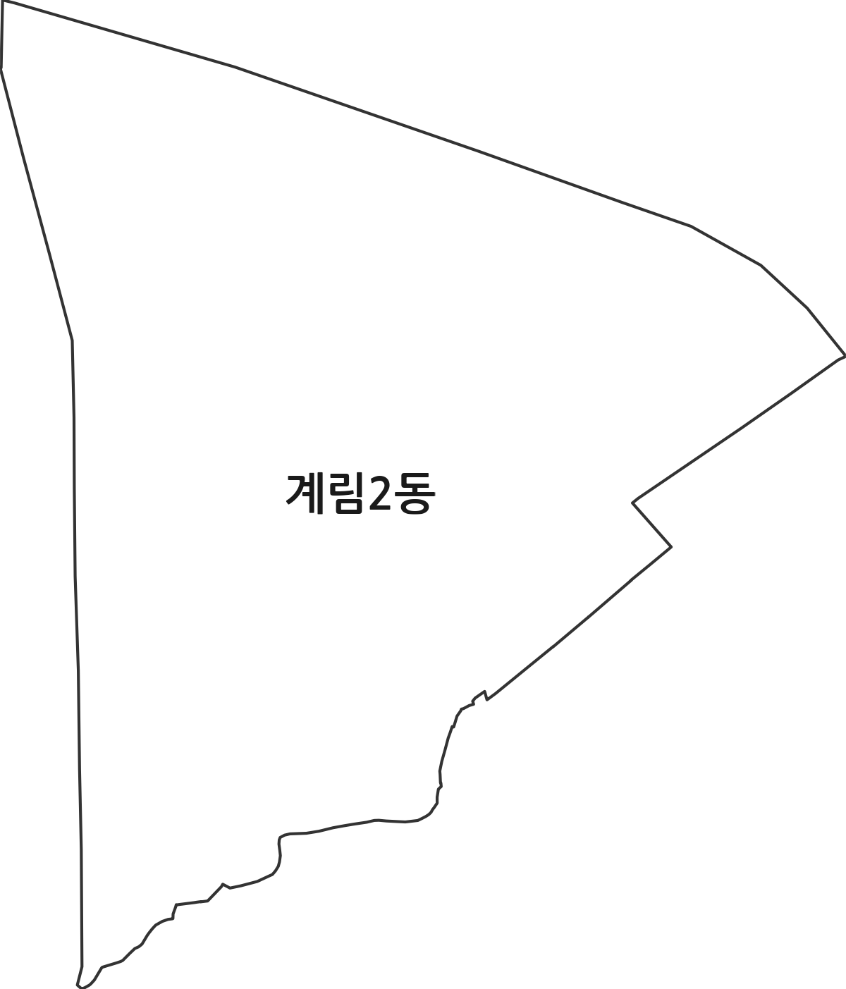 광주광역시 동구 계림2동 행정동 행정구역 경계 지도