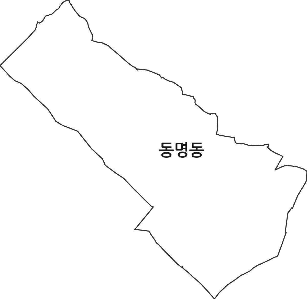 광주광역시 동구 동명동 행정동 행정구역 경계 지도