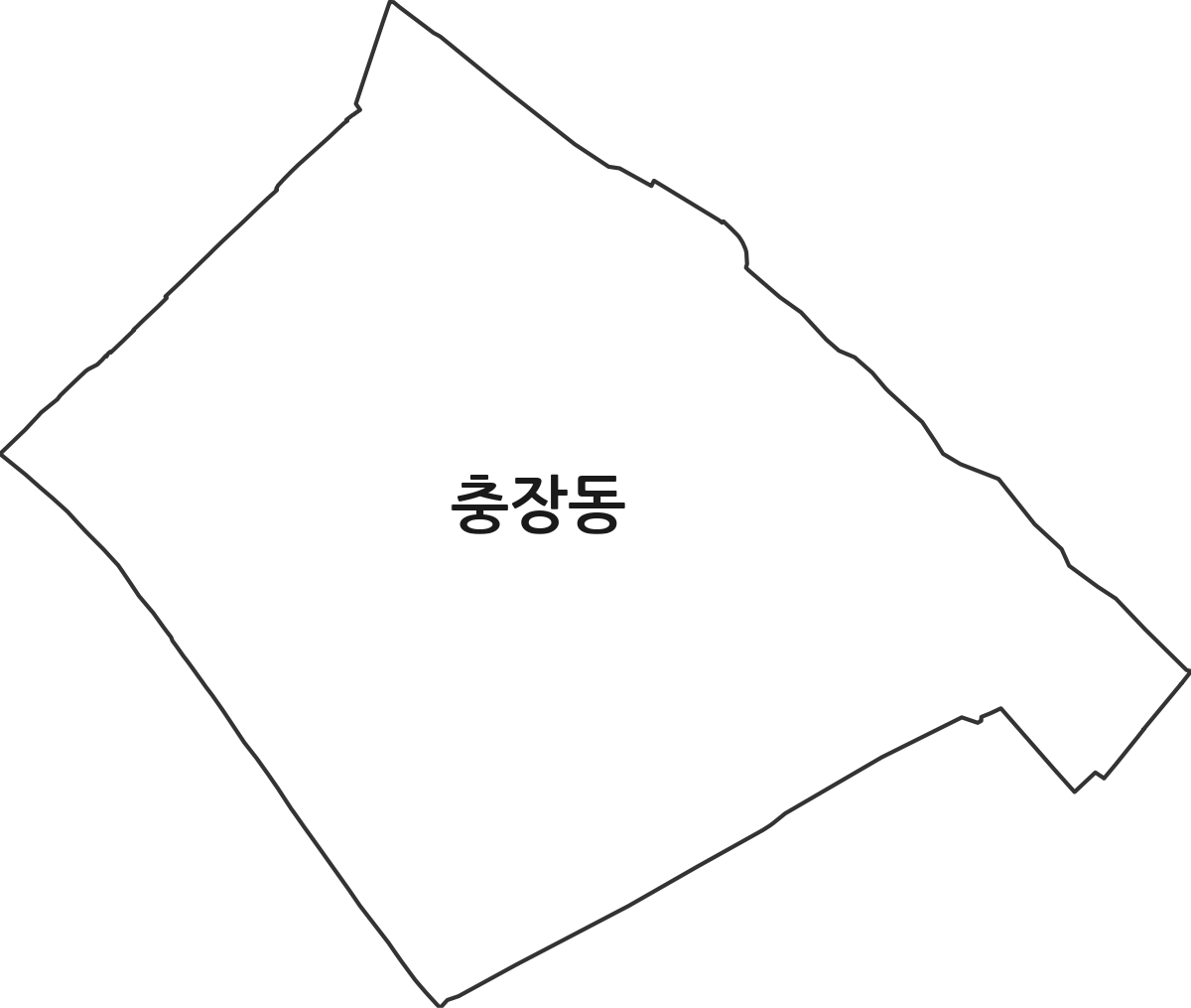 광주광역시 동구 충장동 행정동 행정구역 경계 지도