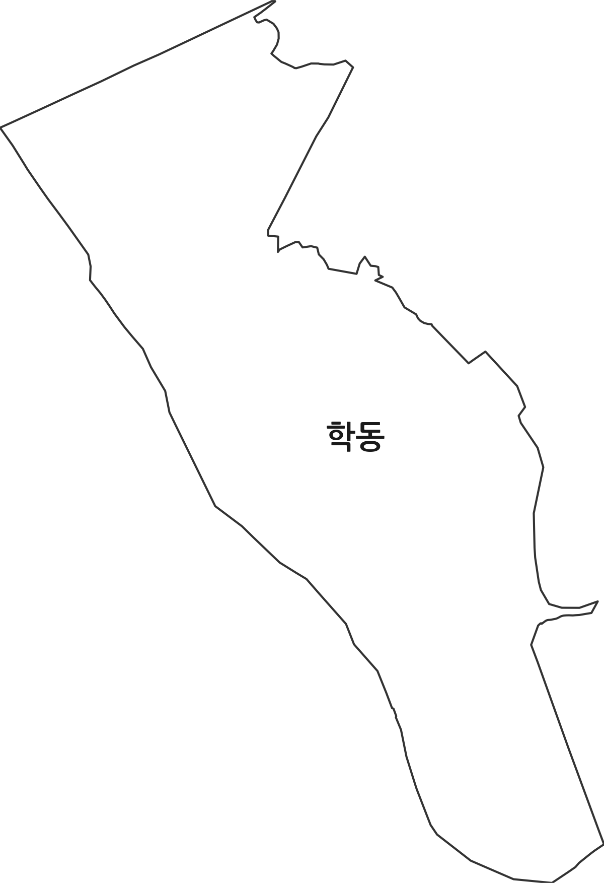 광주광역시 동구 학동 행정동 행정구역 경계 지도