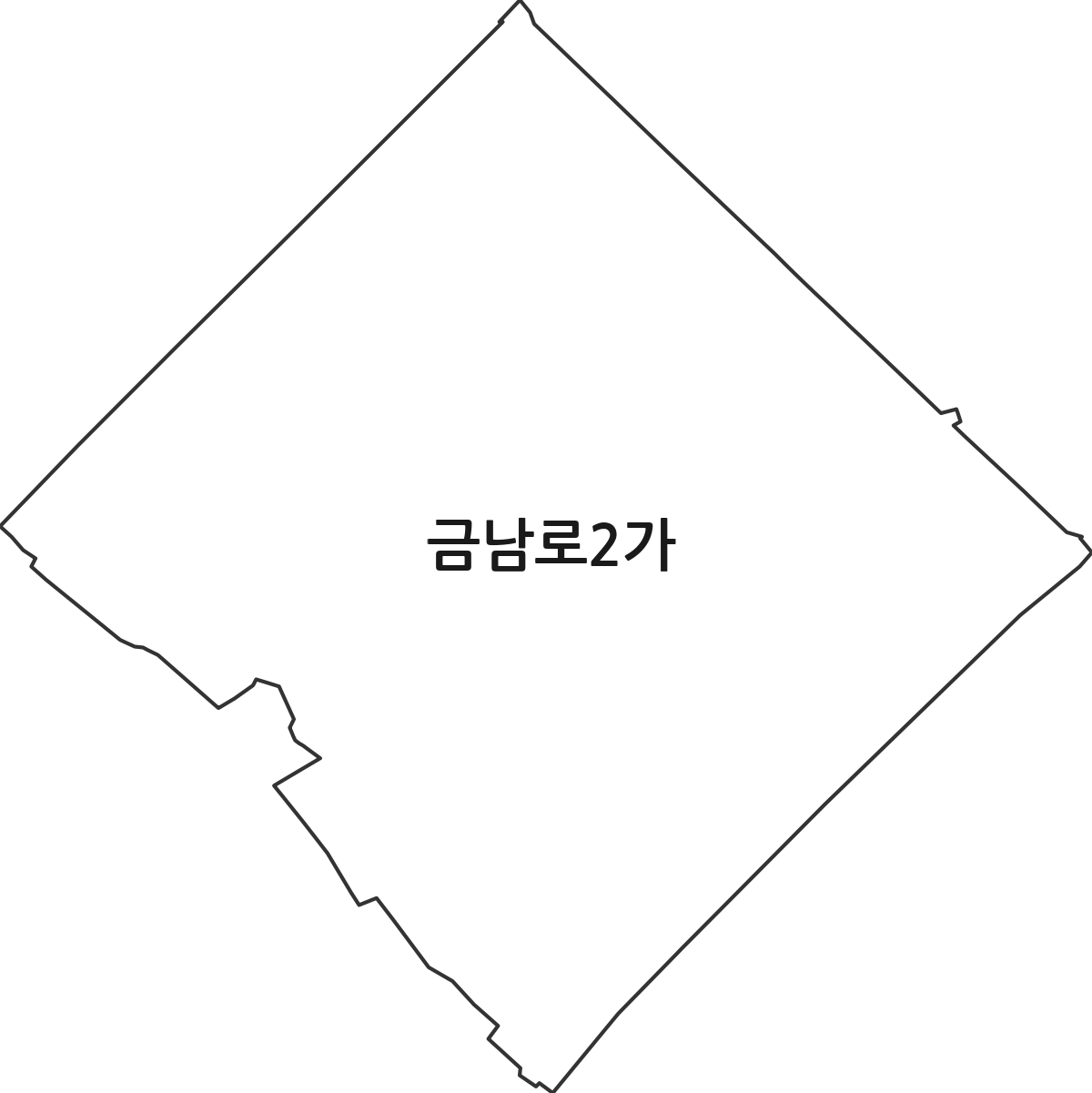 광주광역시 동구 금남로2가 법정동 행정구역 경계 지도