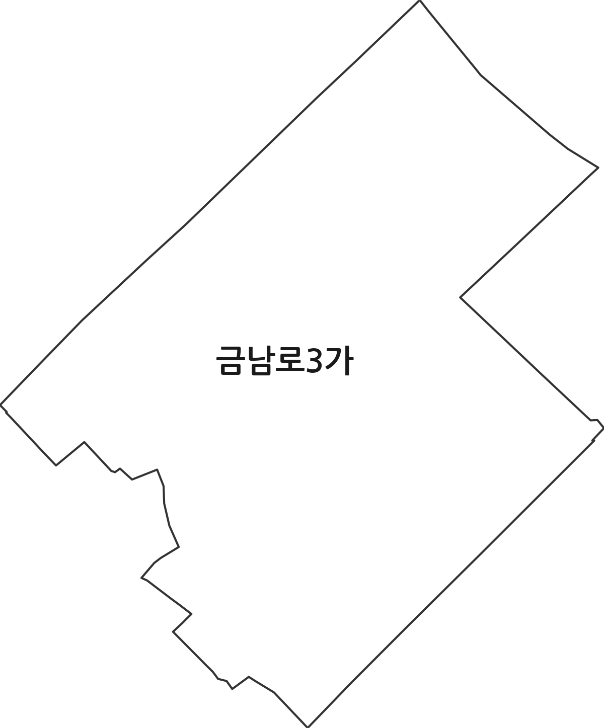 광주광역시 동구 금남로3가 법정동 행정구역 경계 지도