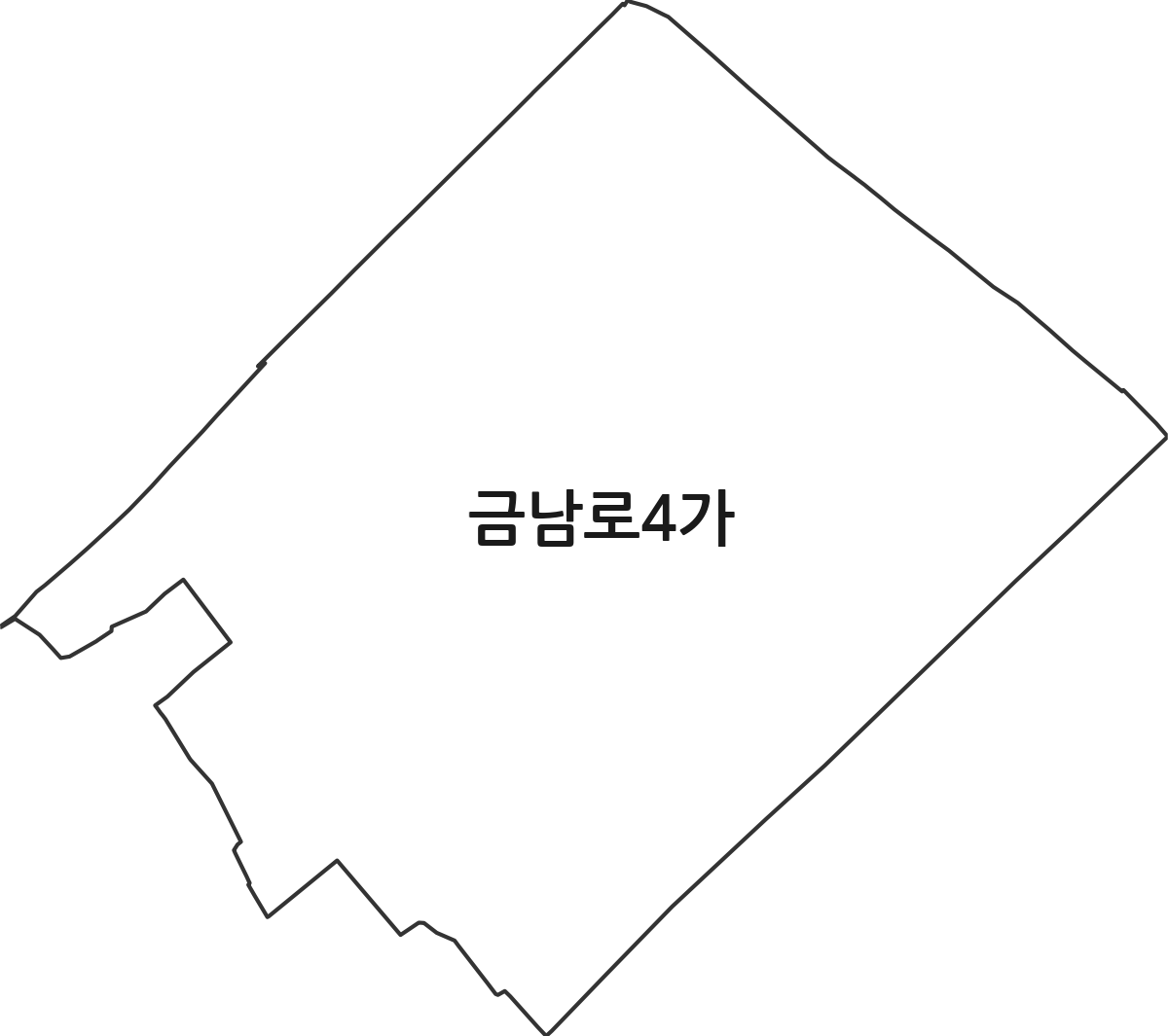 광주광역시 동구 금남로4가 법정동 행정구역 경계 지도