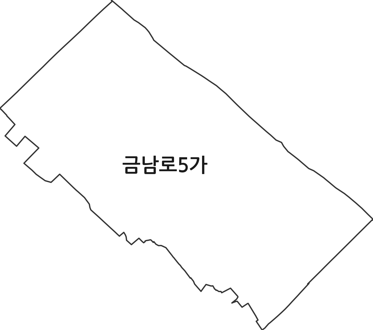 광주광역시 동구 금남로5가 법정동 행정구역 경계 지도