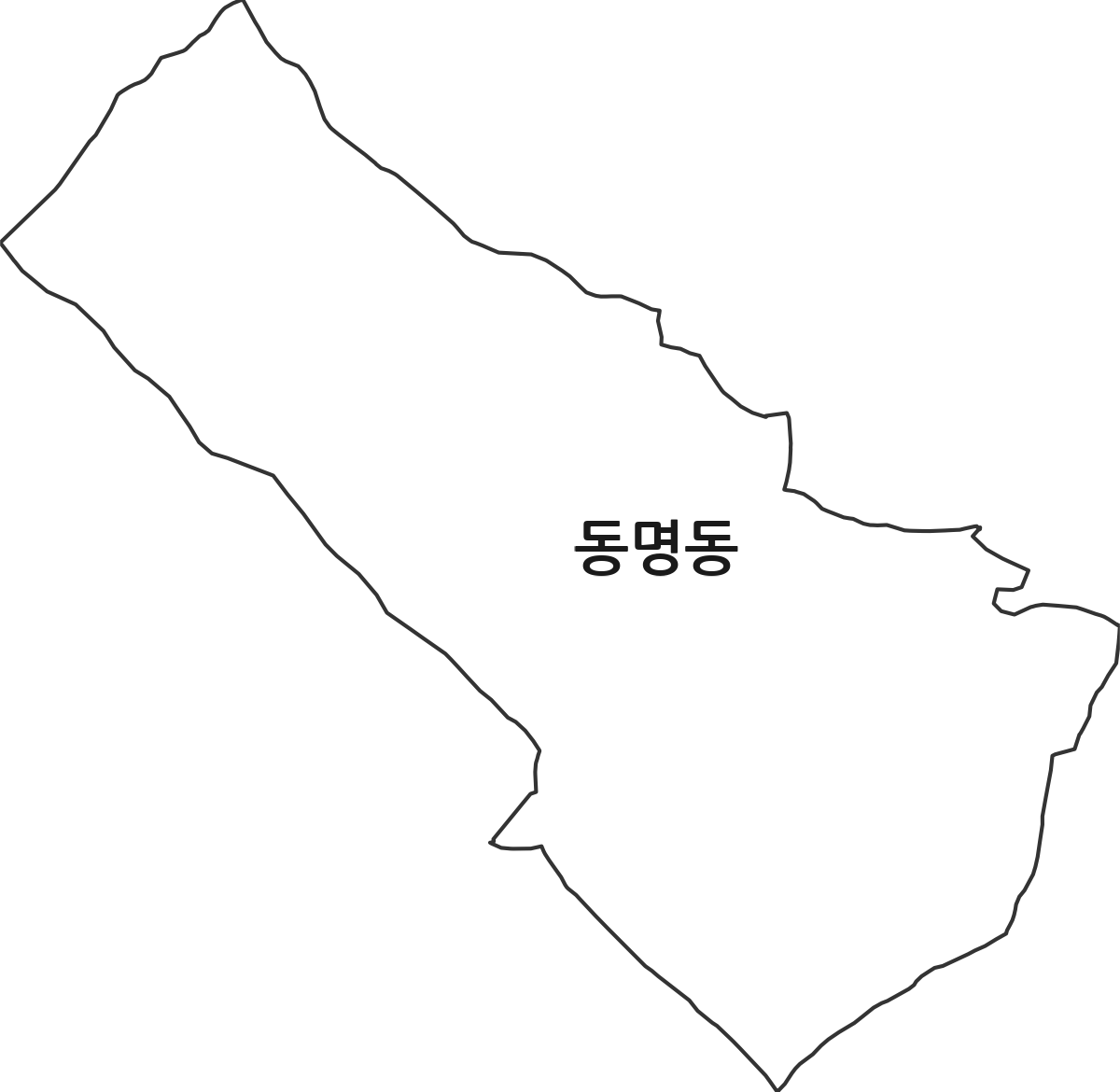 광주광역시 동구 동명동 법정동 행정구역 경계 지도