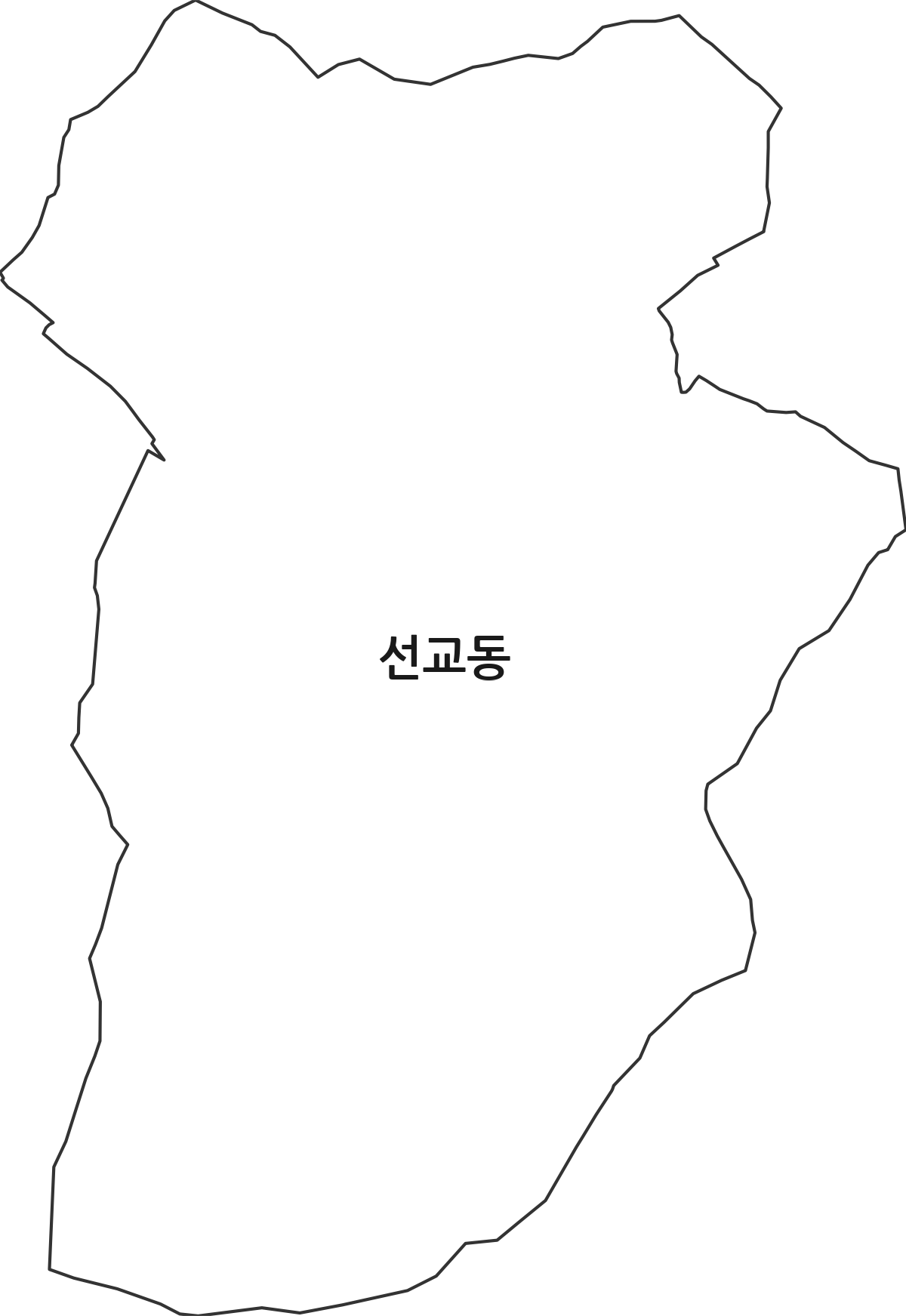 광주광역시 동구 선교동 법정동 행정구역 경계 지도