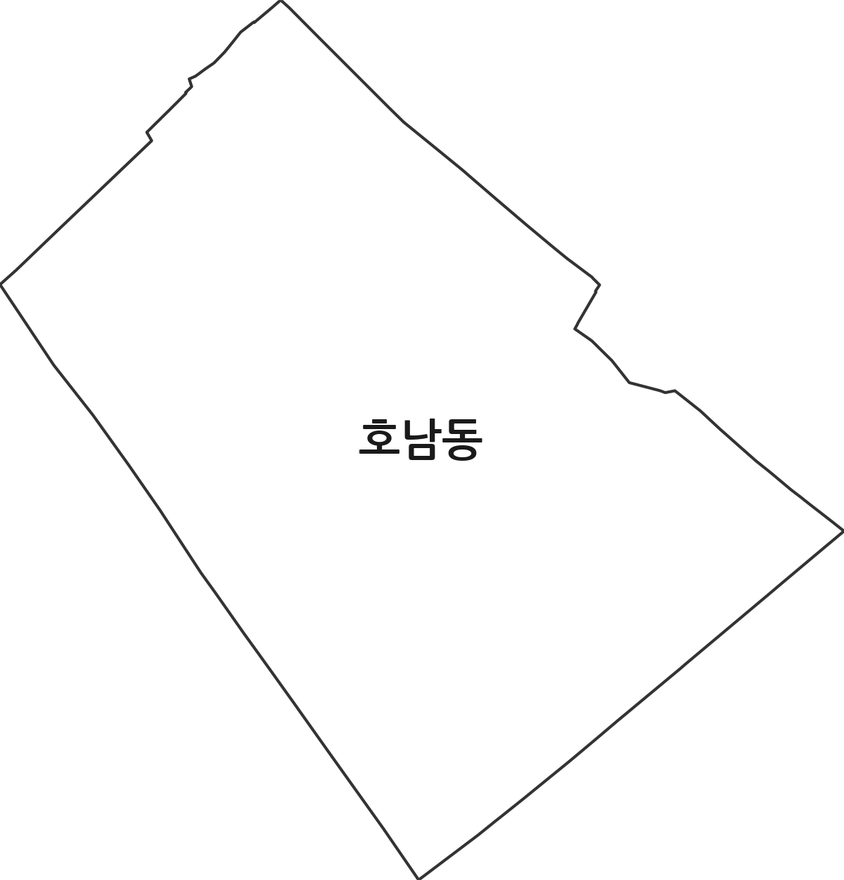 광주광역시 동구 호남동 법정동 행정구역 경계 지도