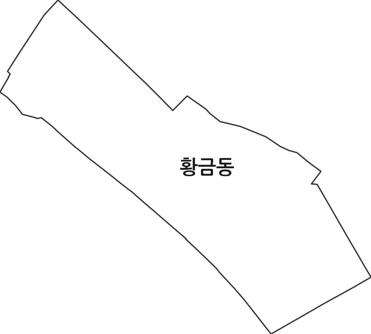 광주광역시 동구 황금동 법정동 행정구역 경계 지도