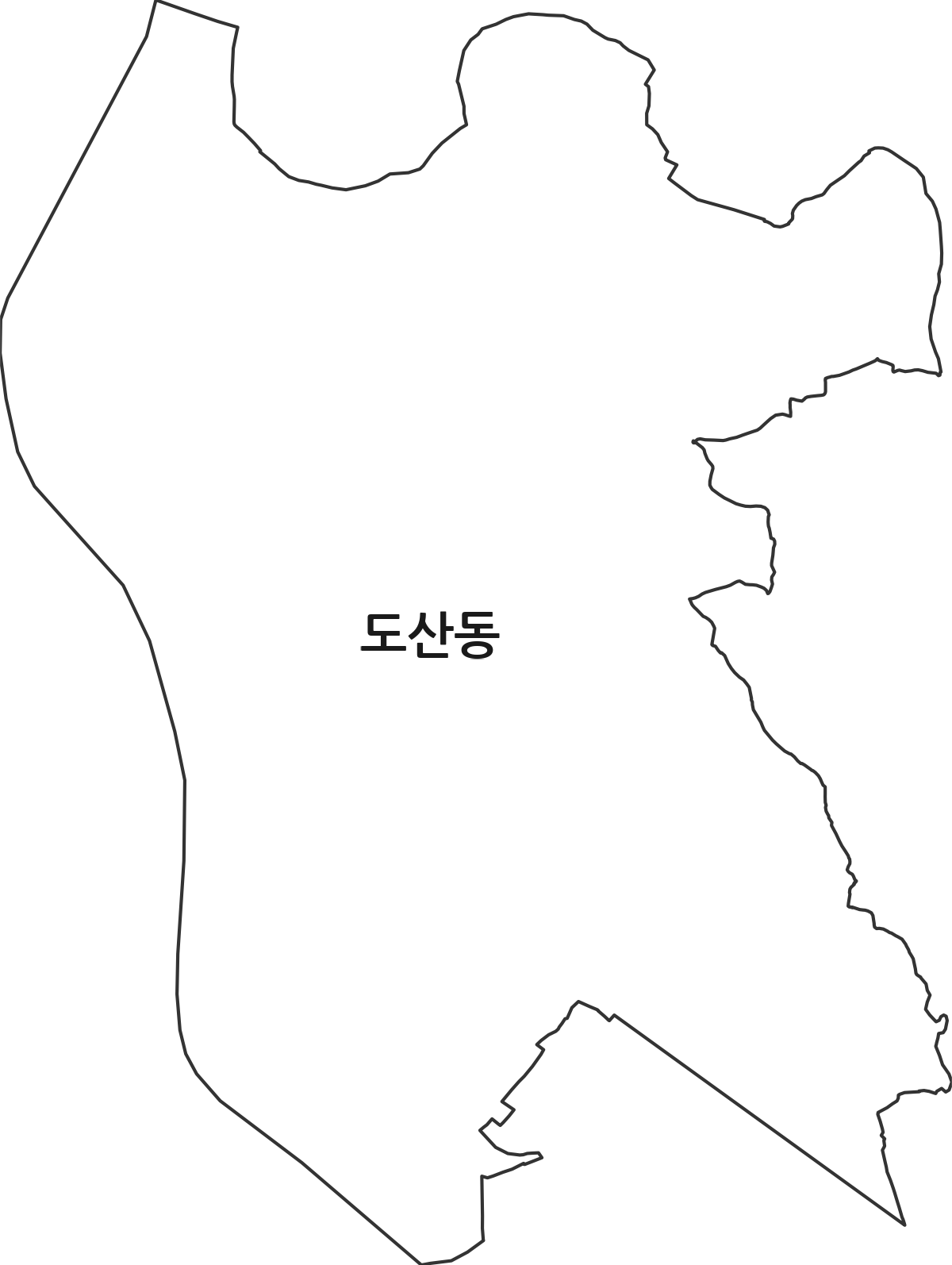 광주광역시 광산구 도산동 행정동 행정구역 경계 지도
