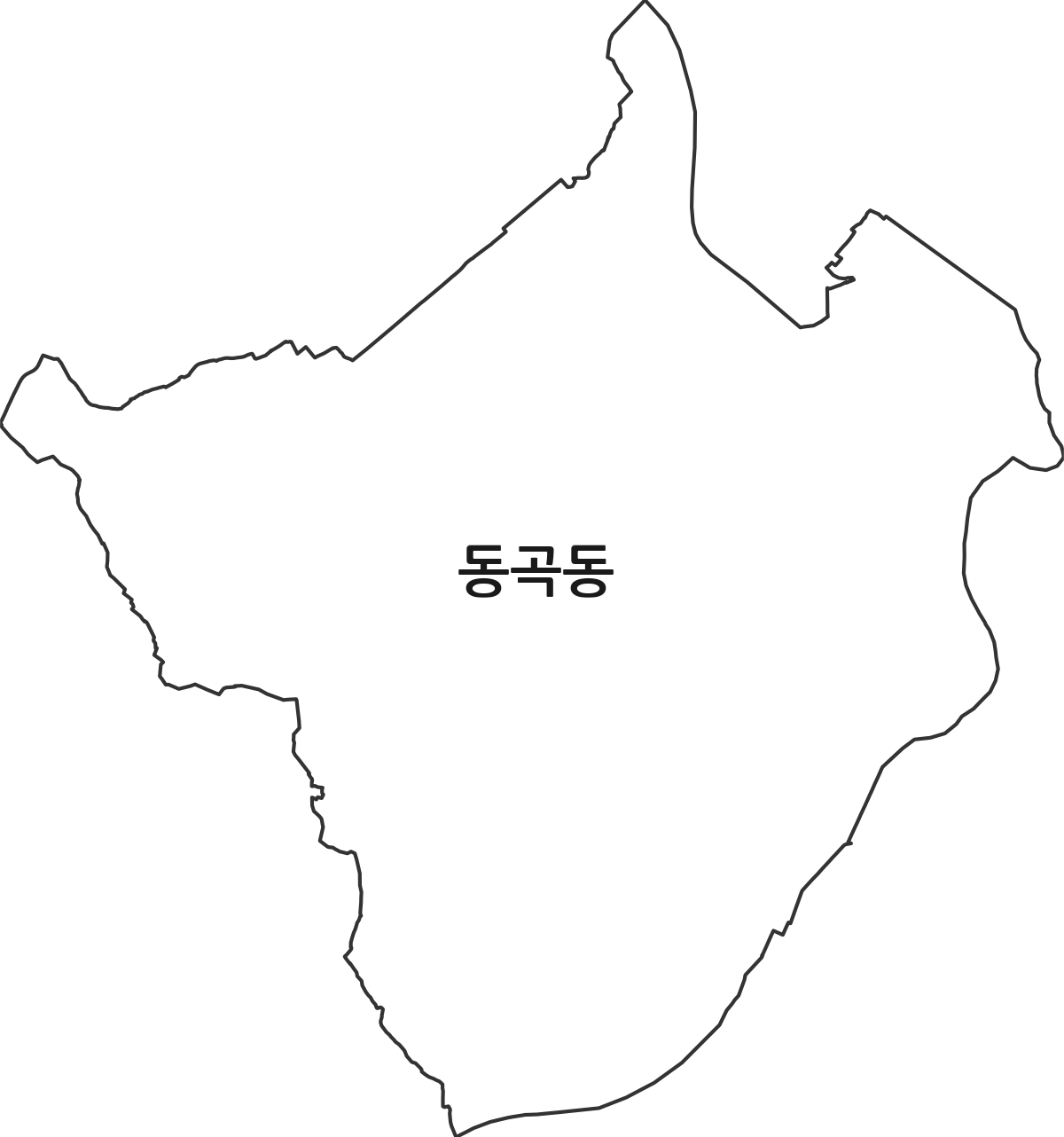 광주광역시 광산구 동곡동 행정동 행정구역 경계 지도
