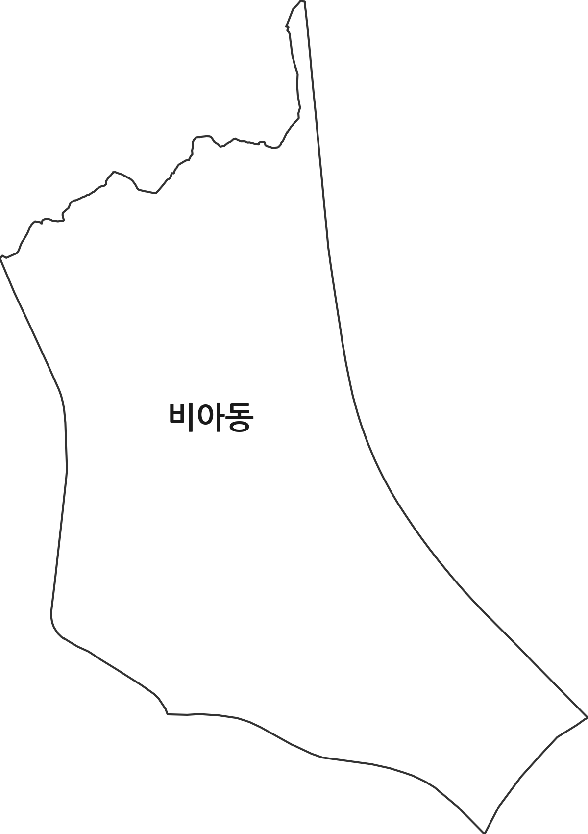 광주광역시 광산구 비아동 행정동 행정구역 경계 지도