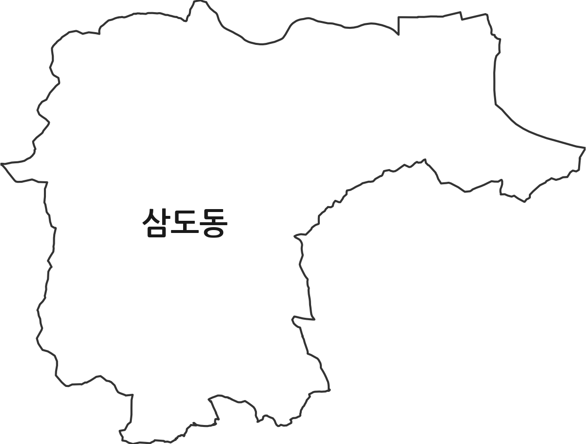 광주광역시 광산구 삼도동 행정동 행정구역 경계 지도