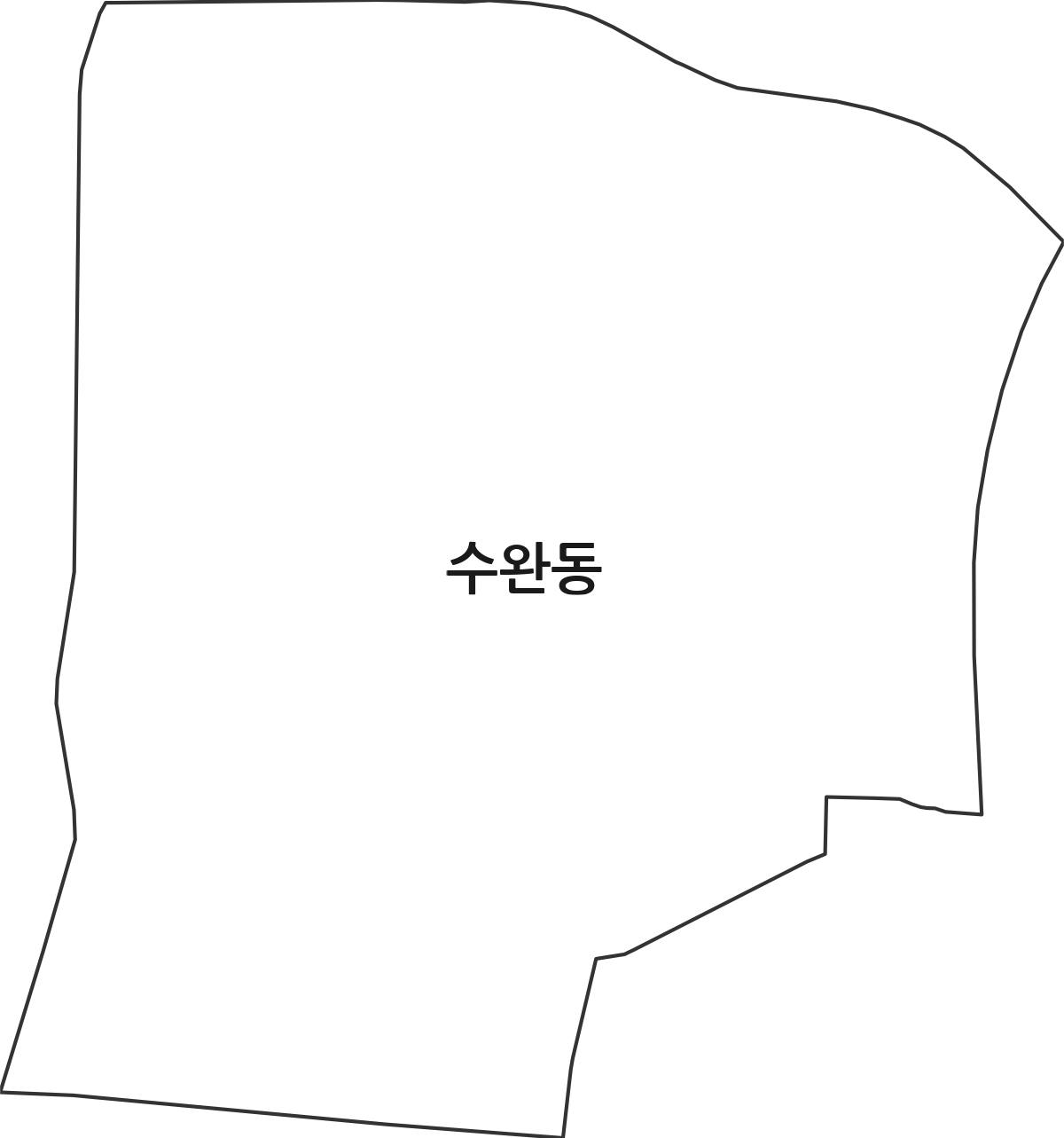 광주광역시 광산구 수완동 행정동 행정구역 경계 지도
