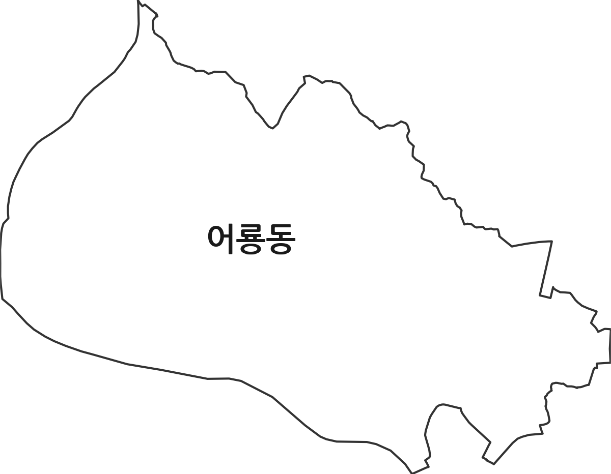 광주광역시 광산구 어룡동 행정동 행정구역 경계 지도
