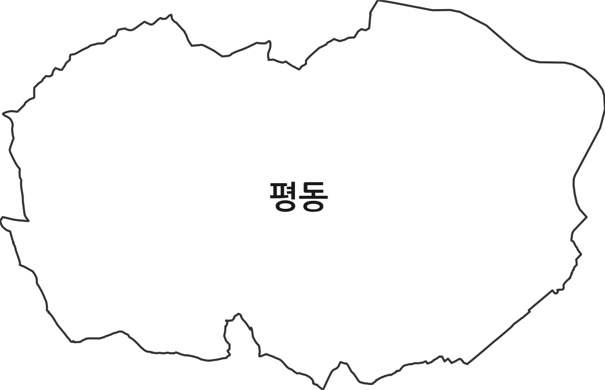 광주광역시 광산구 평동 행정동 행정구역 경계 지도