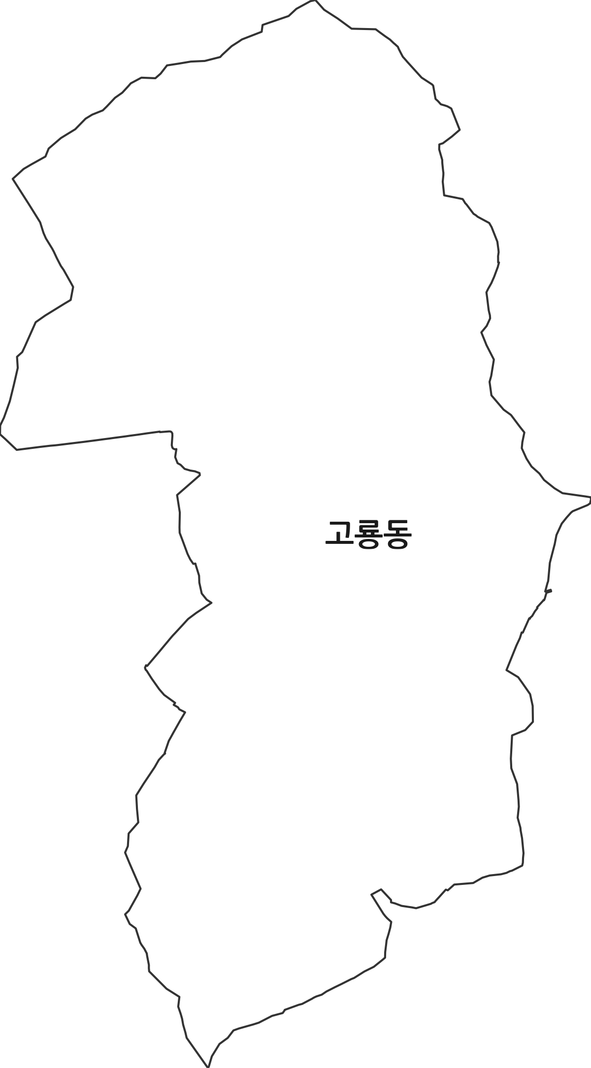 광주광역시 광산구 고룡동 법정동 행정구역 경계 지도