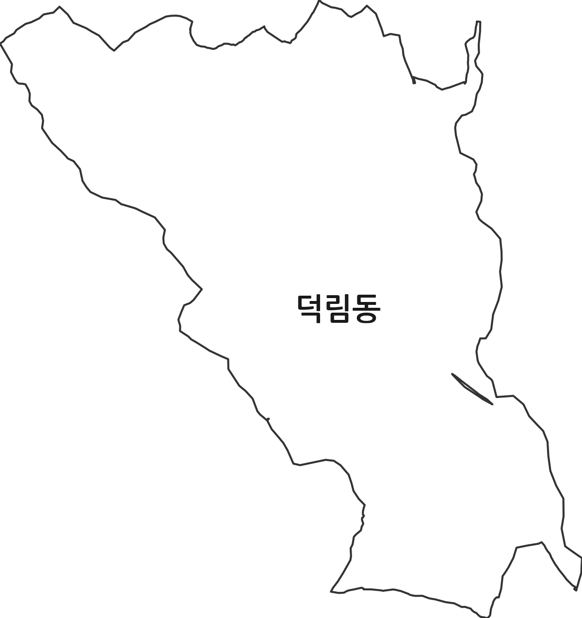 광주광역시 광산구 덕림동 법정동 행정구역 경계 지도