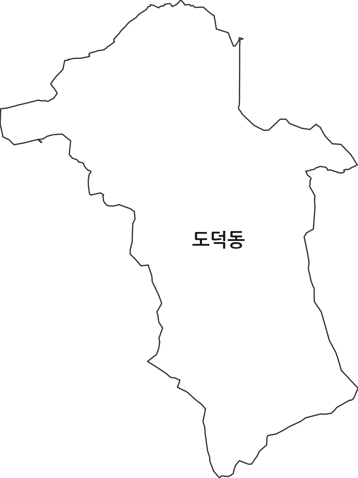광주광역시 광산구 도덕동 법정동 행정구역 경계 지도