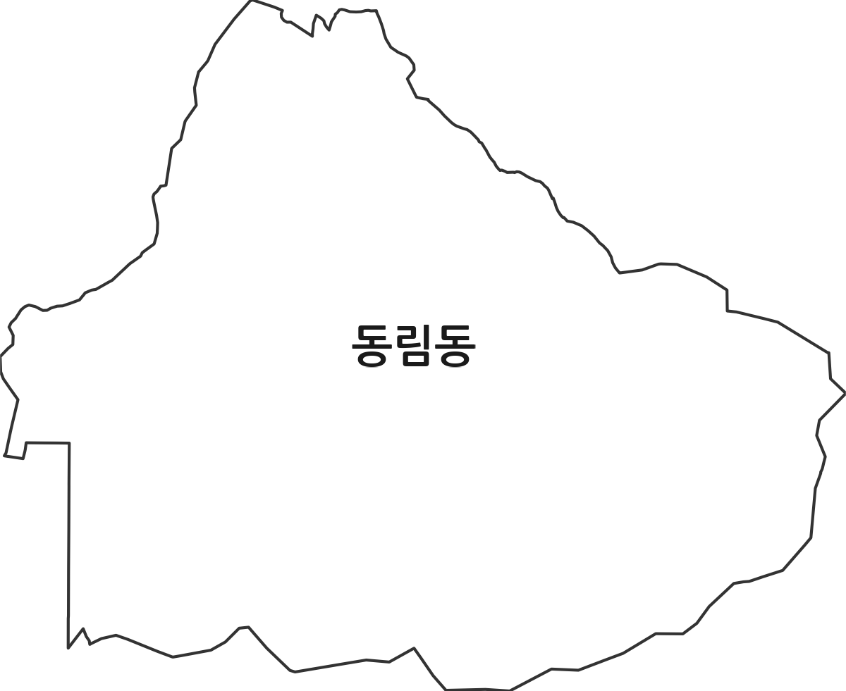 광주광역시 광산구 동림동 법정동 행정구역 경계 지도