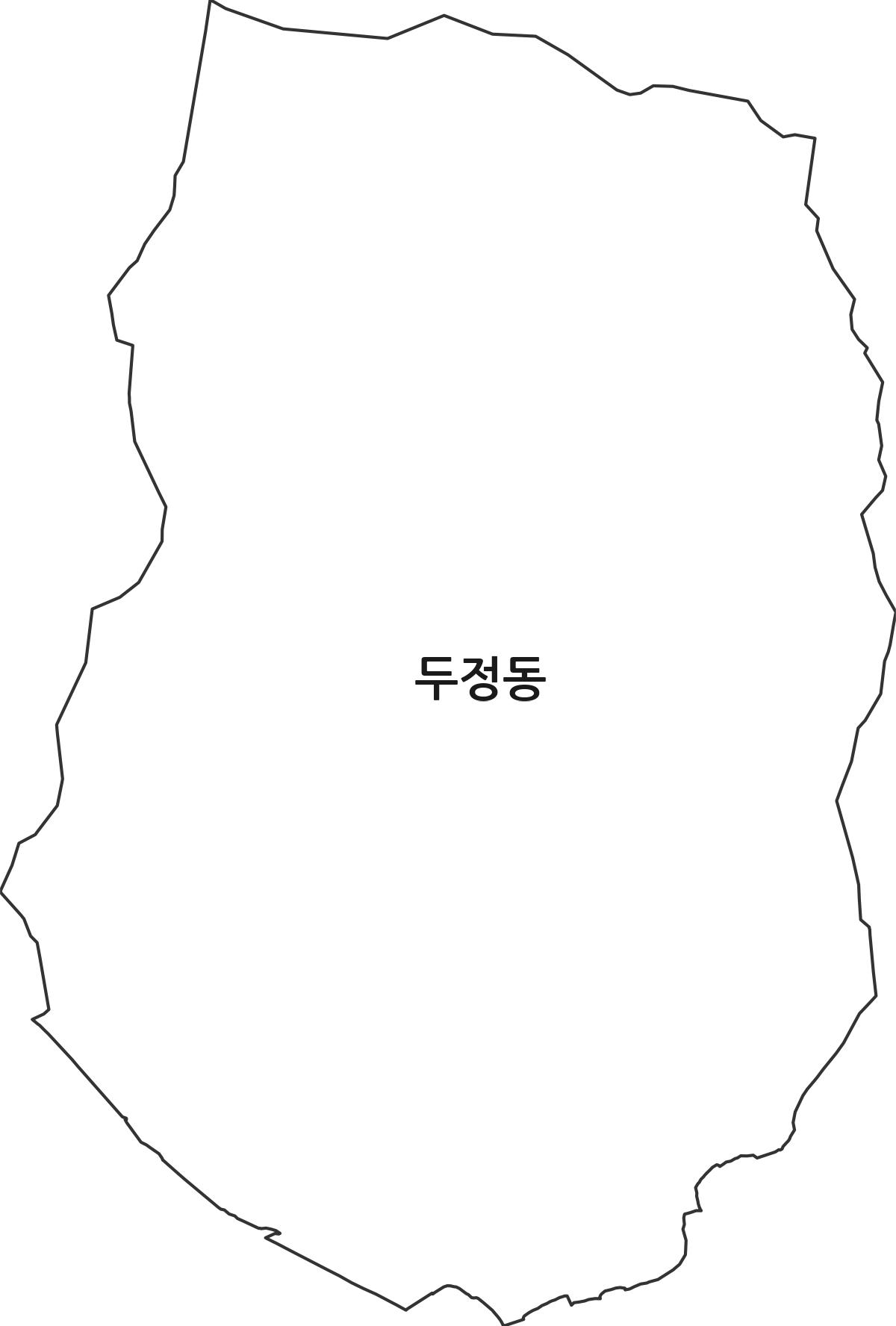 광주광역시 광산구 두정동 법정동 행정구역 경계 지도