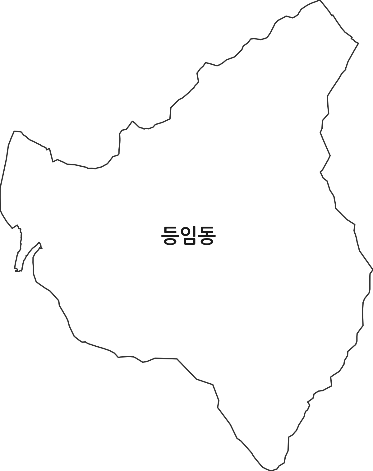 광주광역시 광산구 등임동 법정동 행정구역 경계 지도