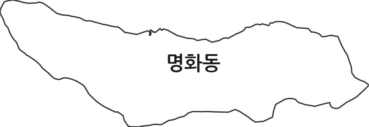 광주광역시 광산구 명화동 법정동 행정구역 경계 지도