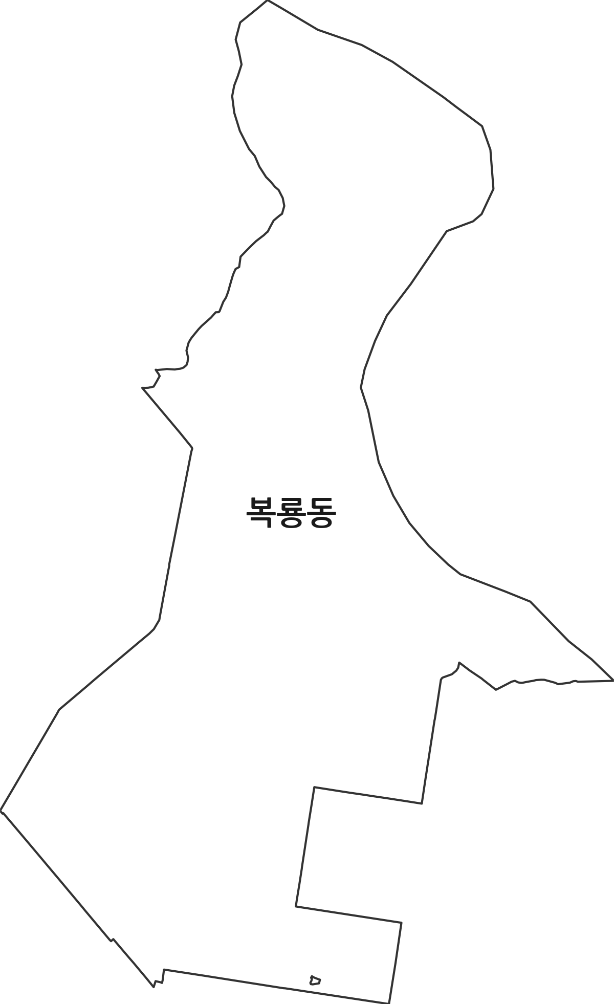 광주광역시 광산구 복룡동 법정동 행정구역 경계 지도