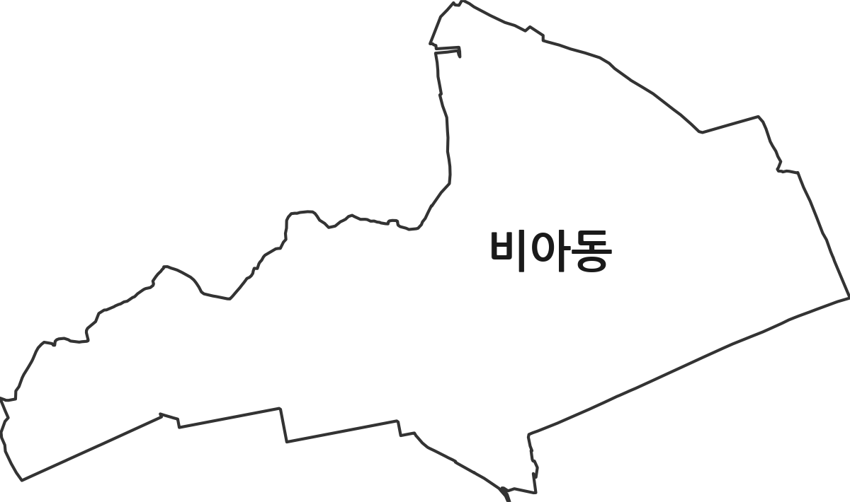 광주광역시 광산구 비아동 법정동 행정구역 경계 지도