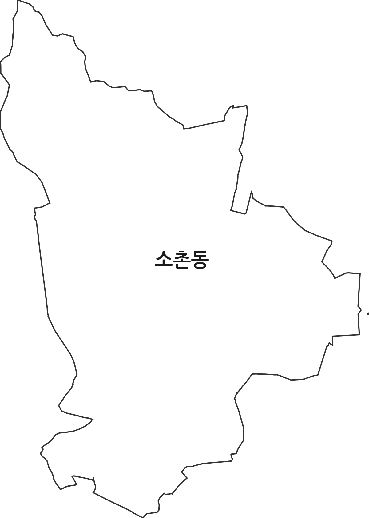 광주광역시 광산구 소촌동 법정동 행정구역 경계 지도