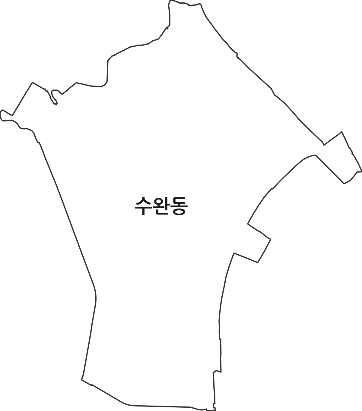 광주광역시 광산구 수완동 법정동 행정구역 경계 지도