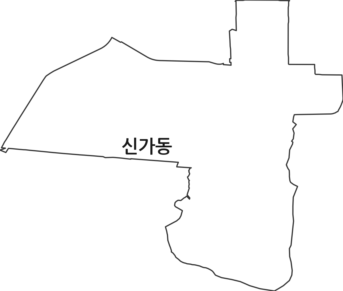 광주광역시 광산구 신가동 법정동 행정구역 경계 지도