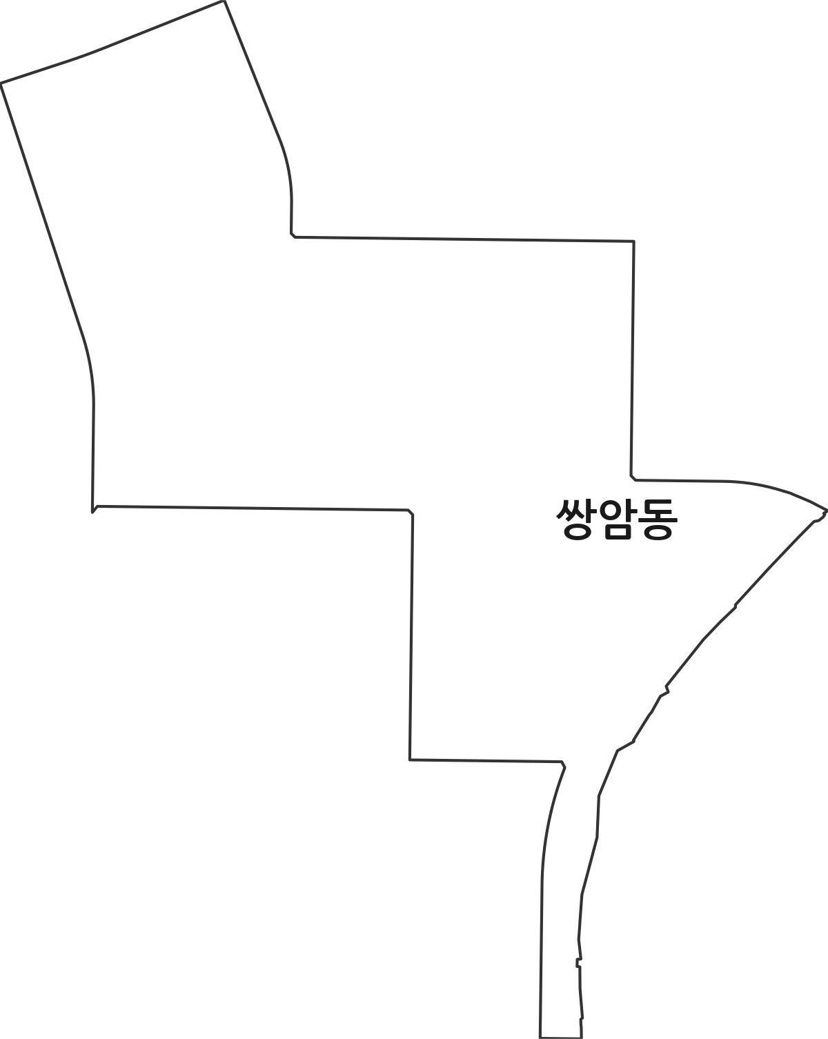 광주광역시 광산구 쌍암동 법정동 행정구역 경계 지도