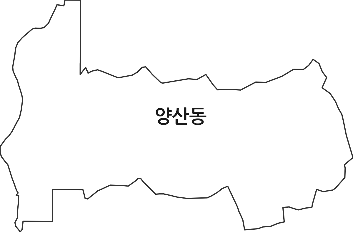 광주광역시 광산구 양산동 법정동 행정구역 경계 지도