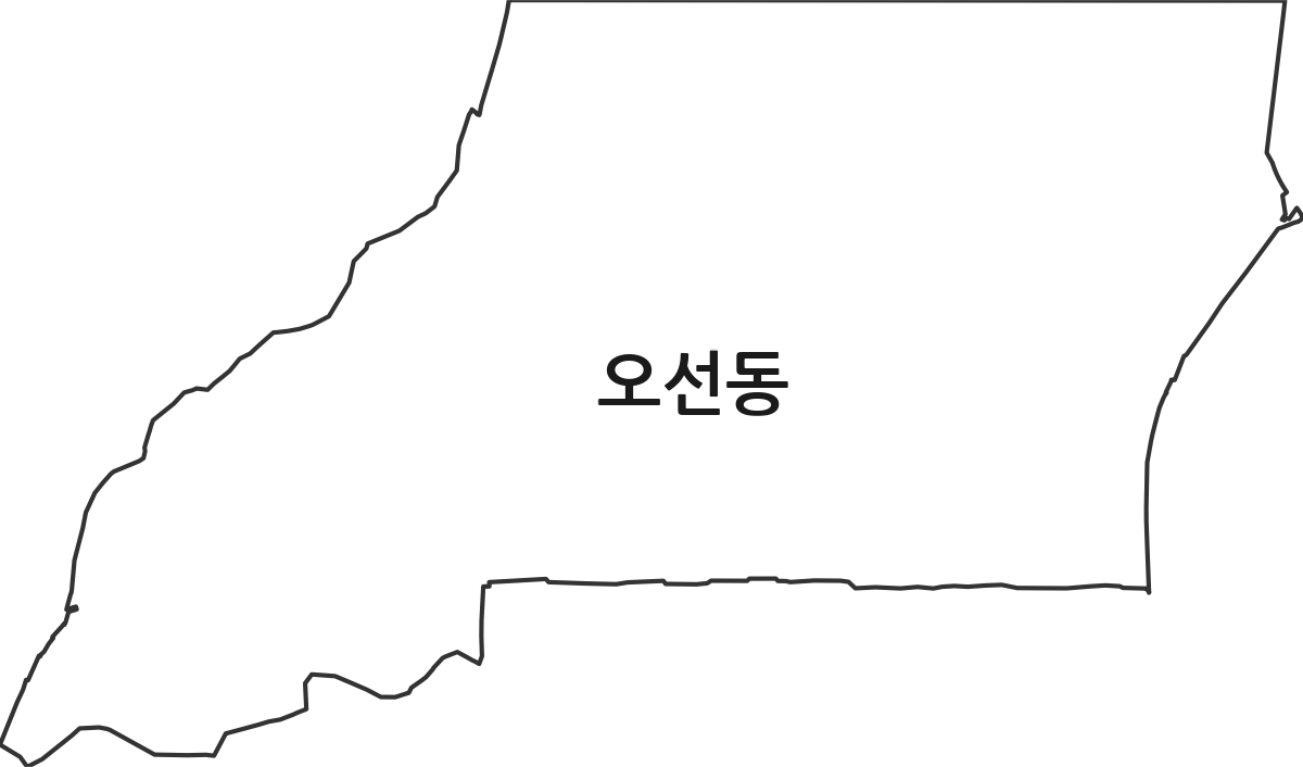 광주광역시 광산구 오선동 법정동 행정구역 경계 지도