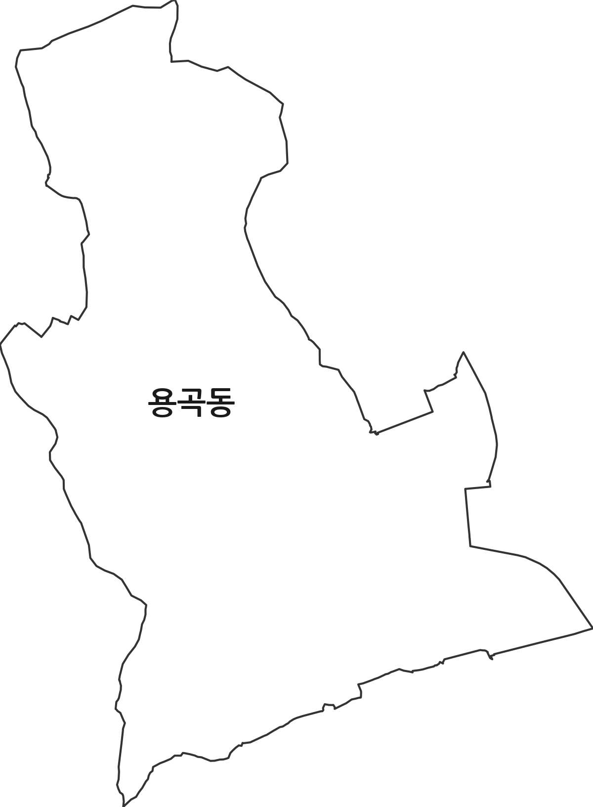 광주광역시 광산구 용곡동 법정동 행정구역 경계 지도