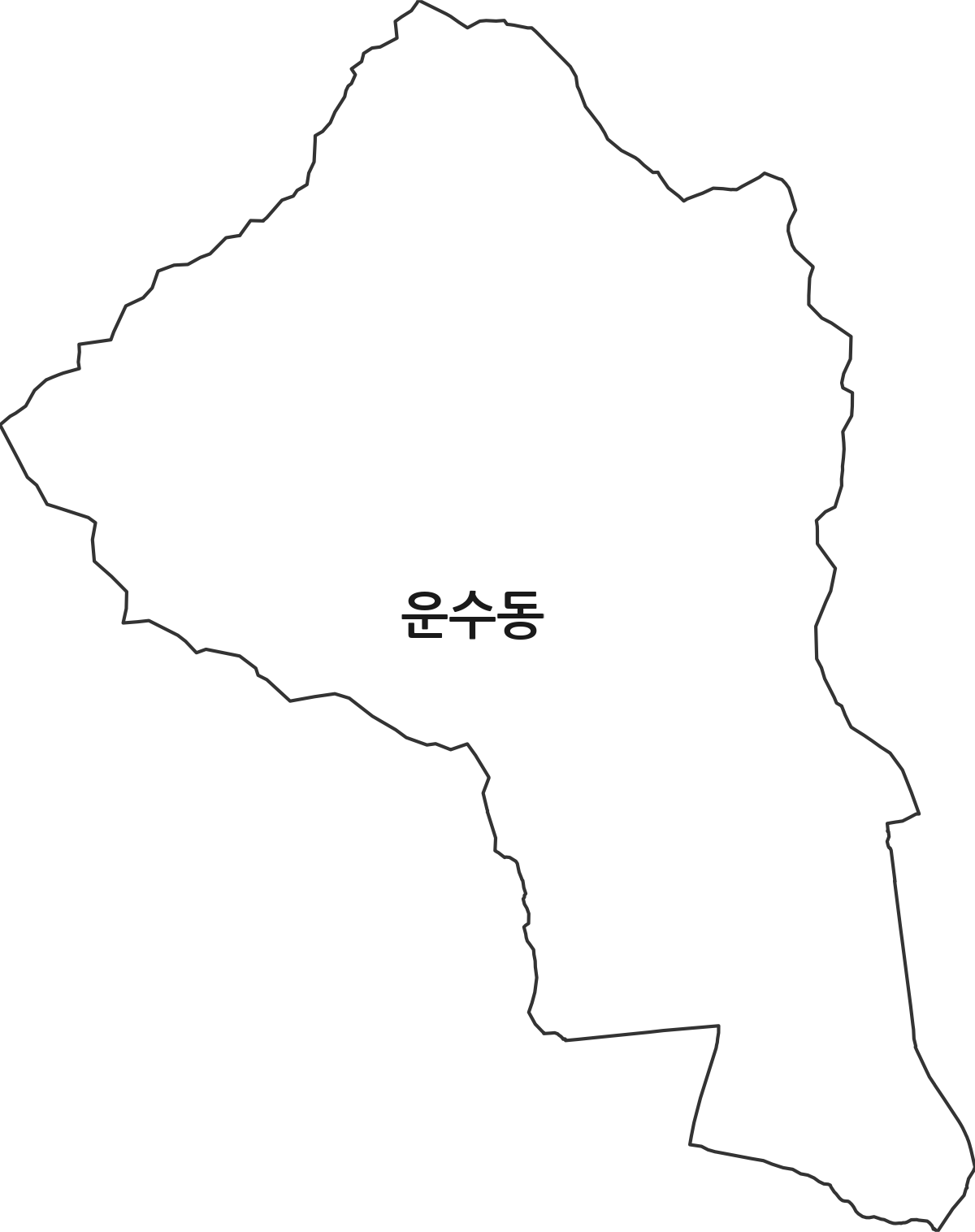 광주광역시 광산구 운수동 법정동 행정구역 경계 지도