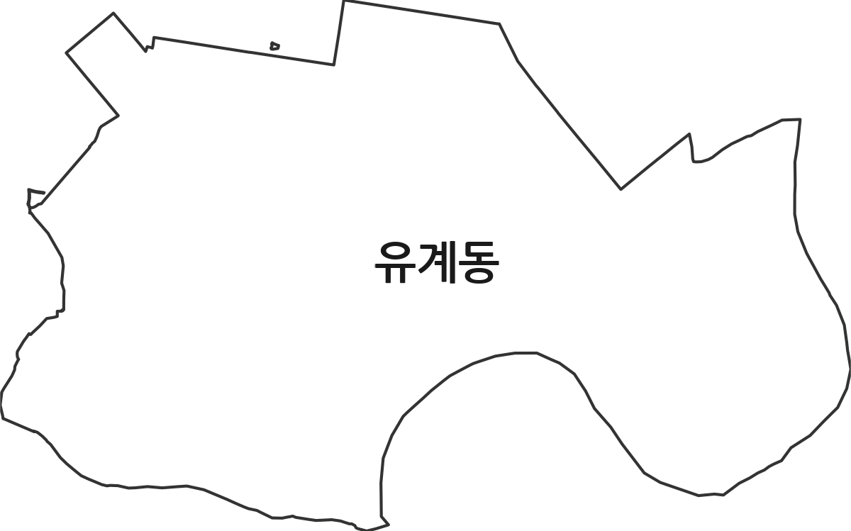 광주광역시 광산구 유계동 법정동 행정구역 경계 지도