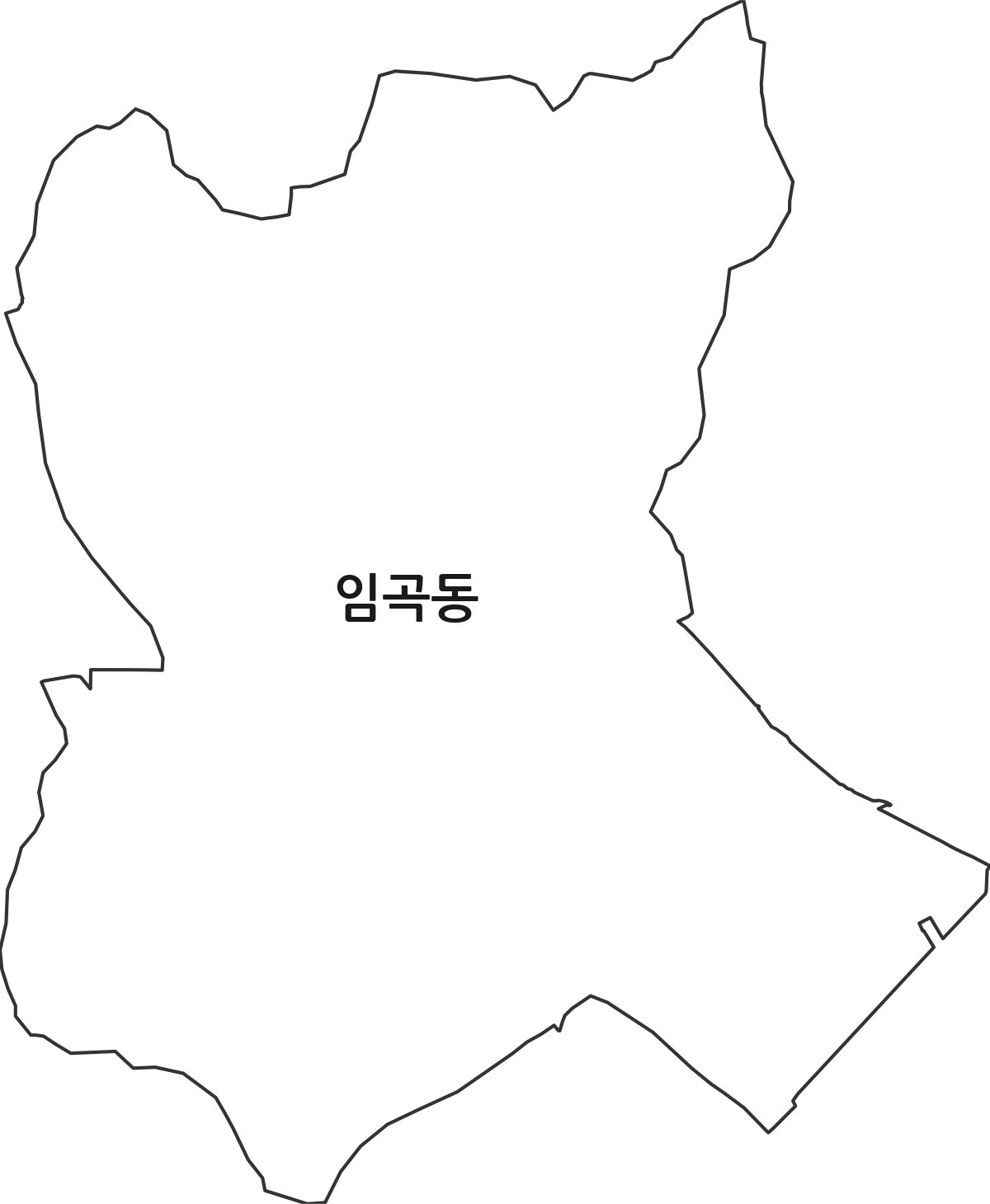 광주광역시 광산구 임곡동 법정동 행정구역 경계 지도