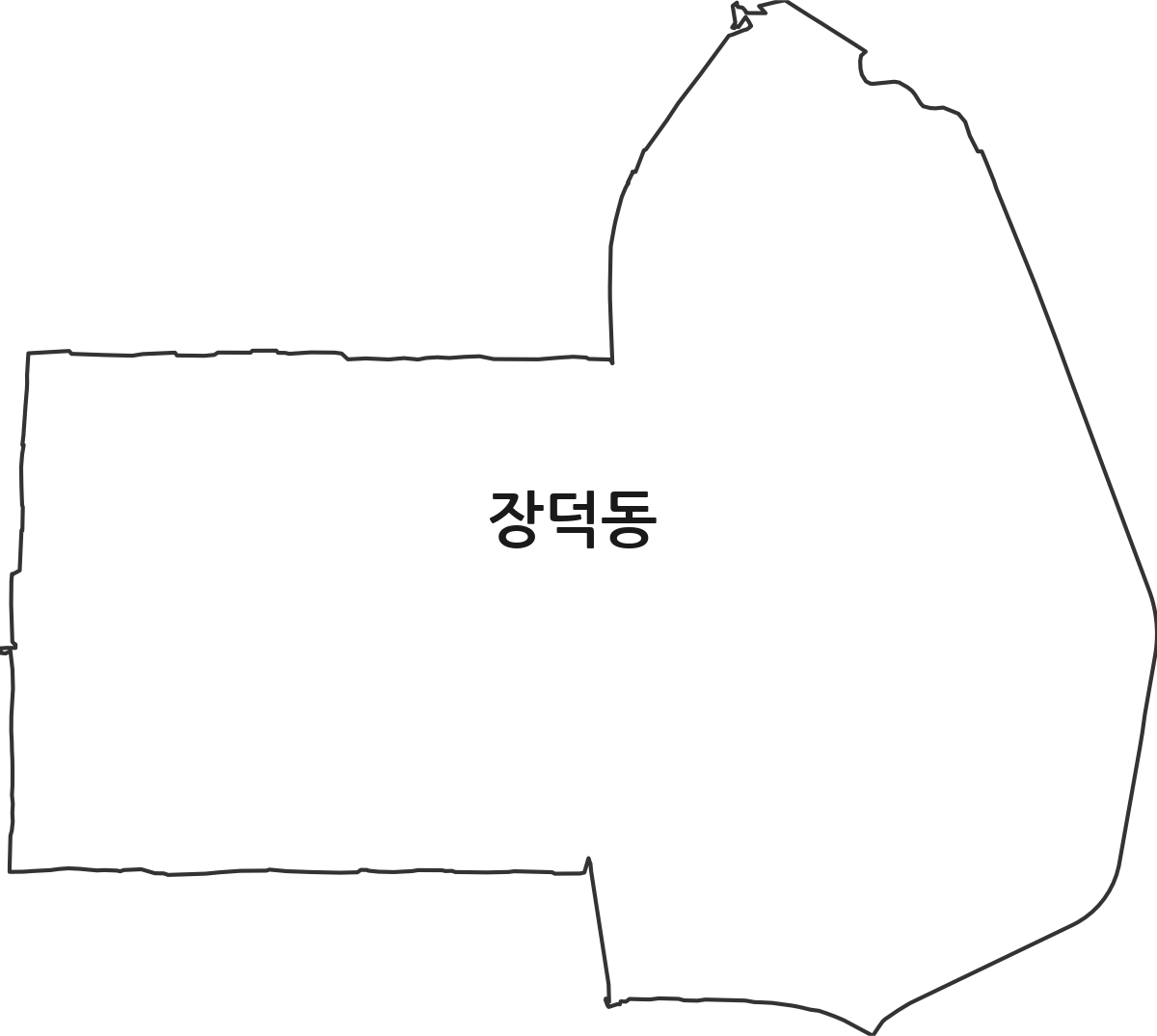 광주광역시 광산구 장덕동 법정동 행정구역 경계 지도