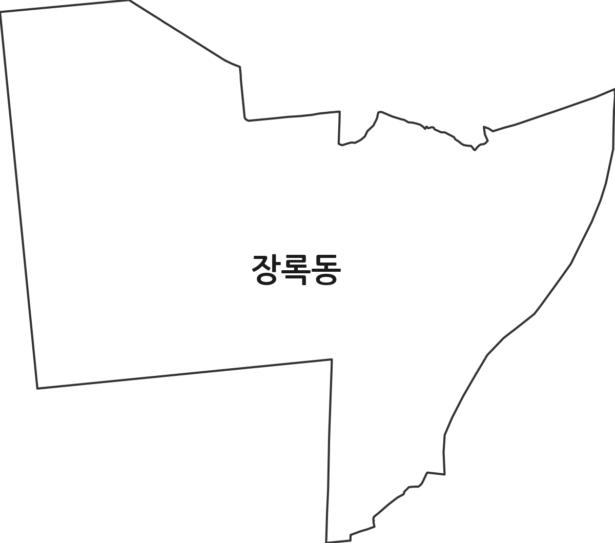 광주광역시 광산구 장록동 법정동 행정구역 경계 지도