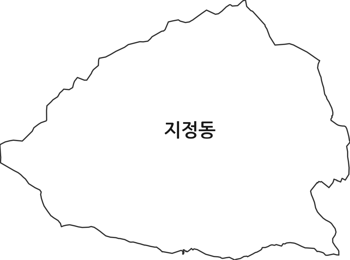 광주광역시 광산구 지정동 법정동 행정구역 경계 지도